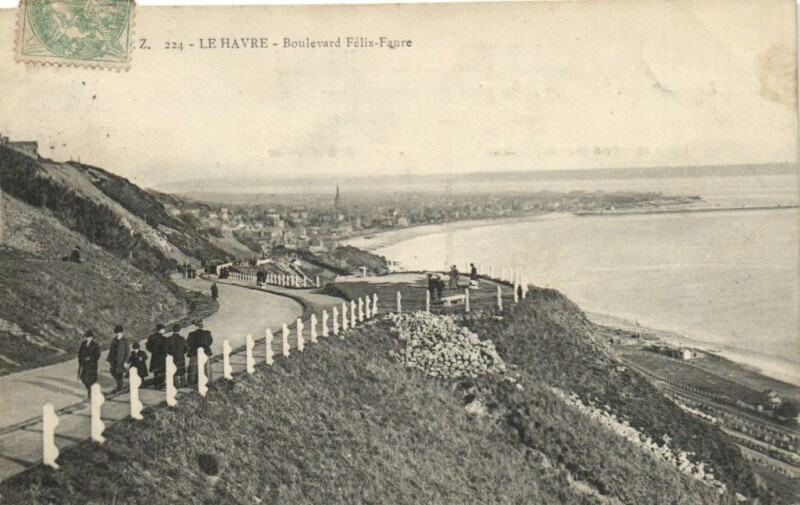Carte postale ancienne Le Havre - Boulevard Felix-Faure au Havre