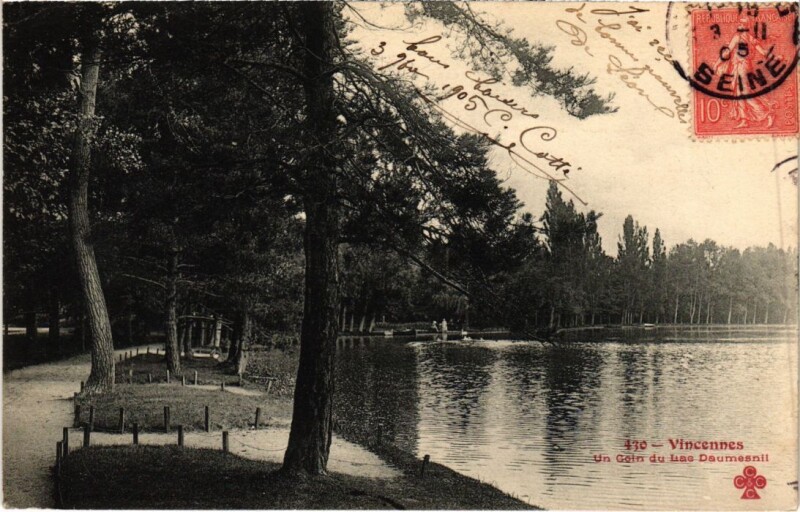 Carte postale ancienne Vincennes Un Coin du Lac Daumesnil France à Vincennes