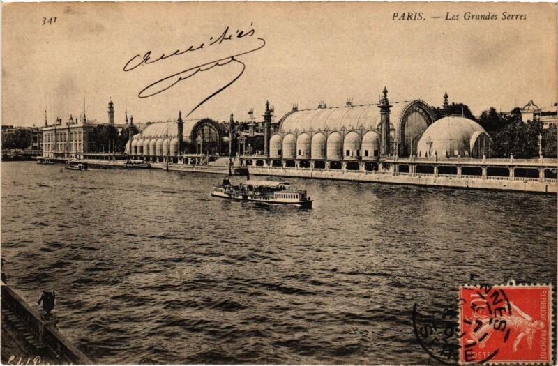 Carte postale ancienne Paris 8e Les Grandes Serres à Paris 8e