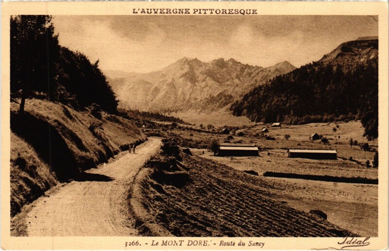 Carte postale ancienne Le Mont-Dore Route du Sancy à Mont-Dore