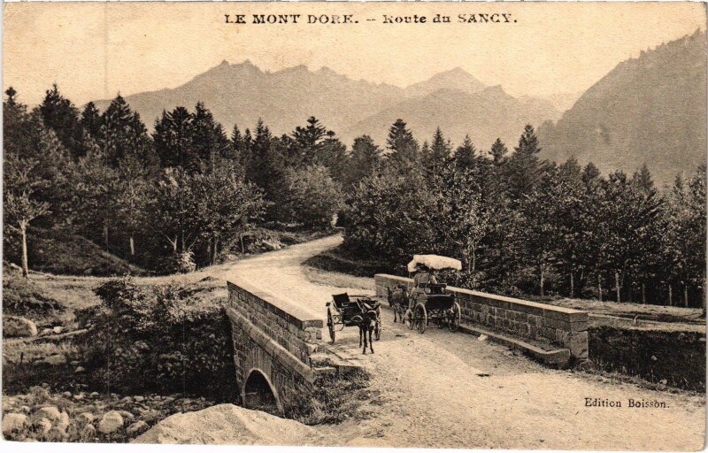 Carte postale ancienne Le Mont-Dore Route du Sancy à Mont-Dore