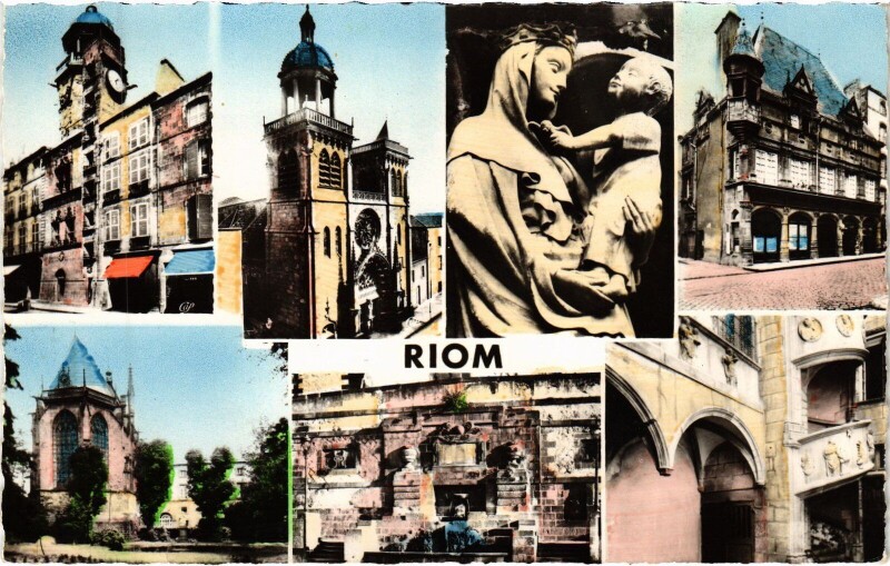 Carte postale ancienne Riom Scenes