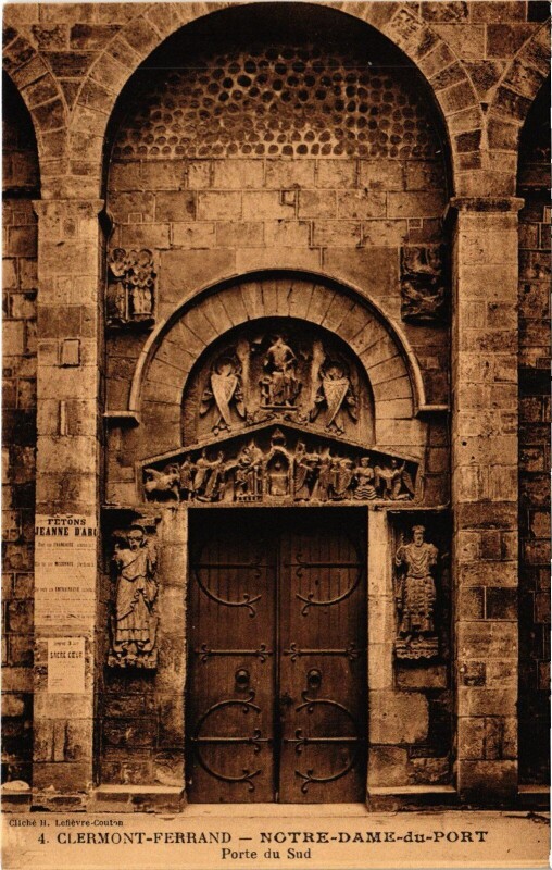 Carte postale ancienne Clermont-Ferrand Notre-Dame-du-Pont - Porte du Sud à Clermont-Ferrand
