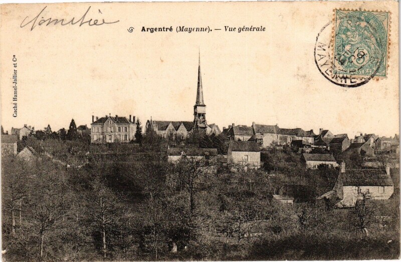 Carte postale ancienne Argentre .- Vue generale