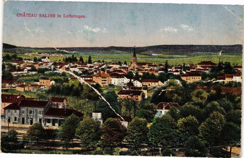 Carte postale ancienne Cháteau Salins in Lothringen