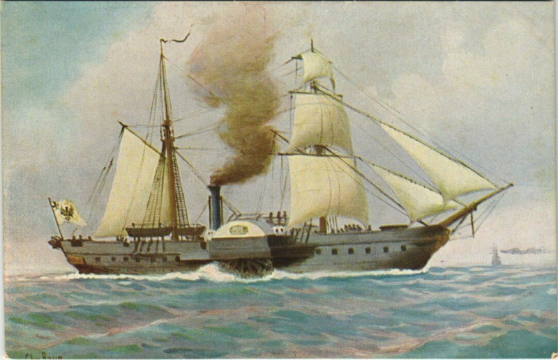 Carte postale ancienne Barbarossa Ships