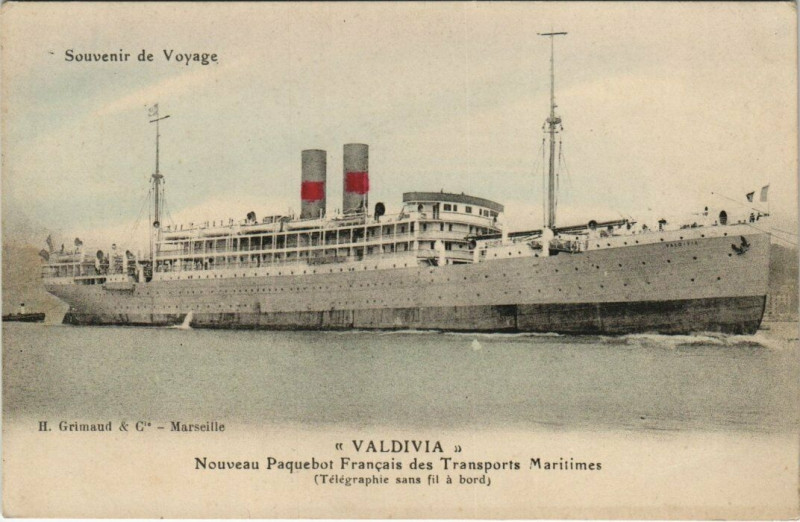 Carte postale ancienne Valdivia Ships