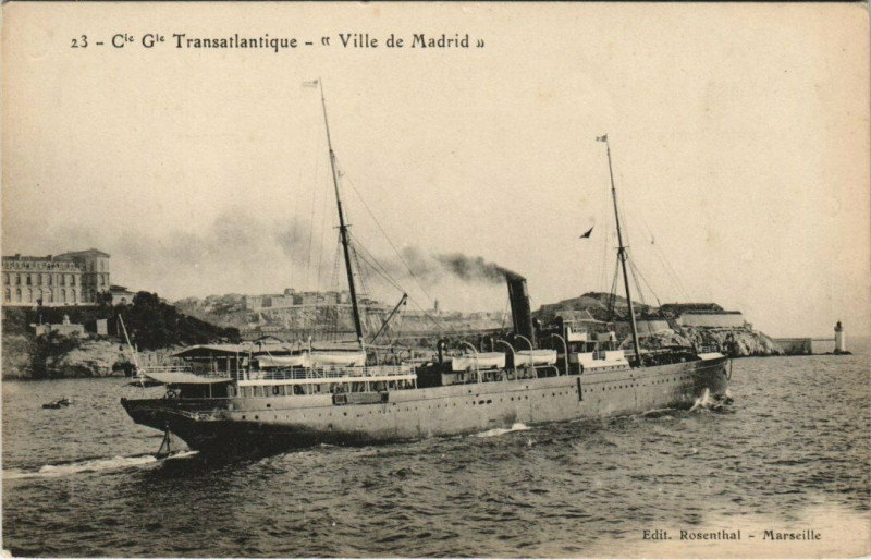 Carte postale ancienne Ville de Madrid Ships