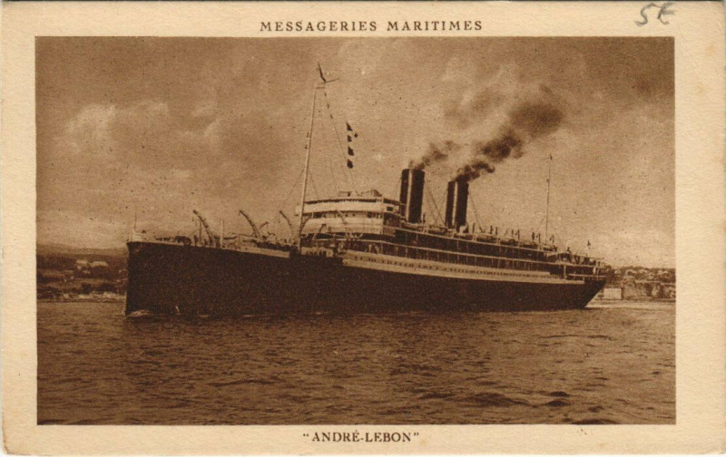 Carte postale ancienne Andre-Lebon Ships