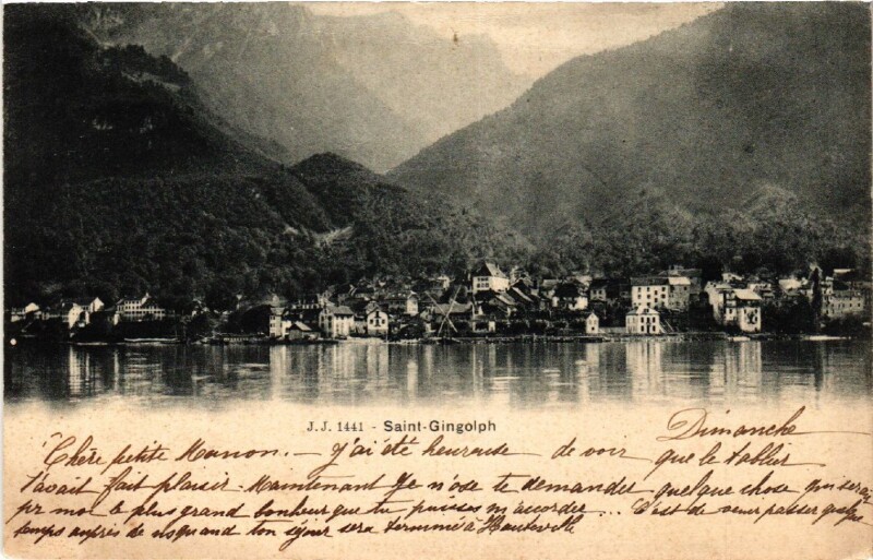 Carte postale ancienne Saint-Gingolph à Saint-Gingolph