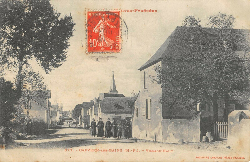 Carte postale ancienne Capvern Village Haut à Capvern