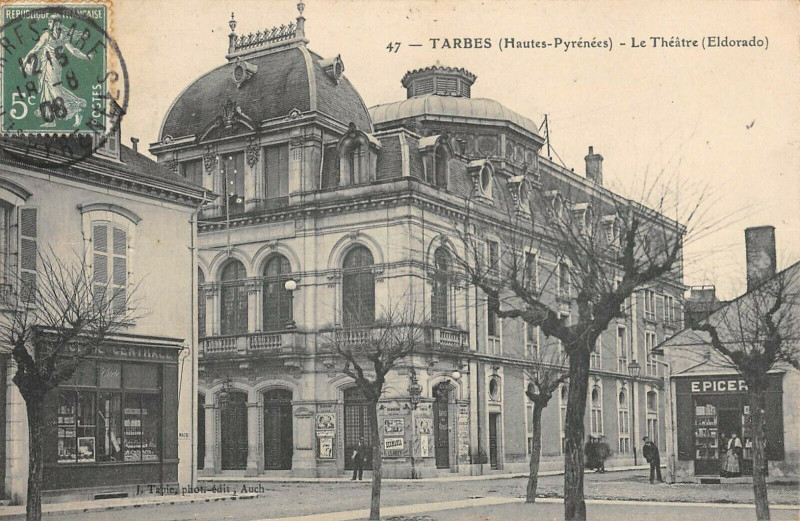 Carte postale ancienne Tarbes Le Theatre Eldorado à Tarbes