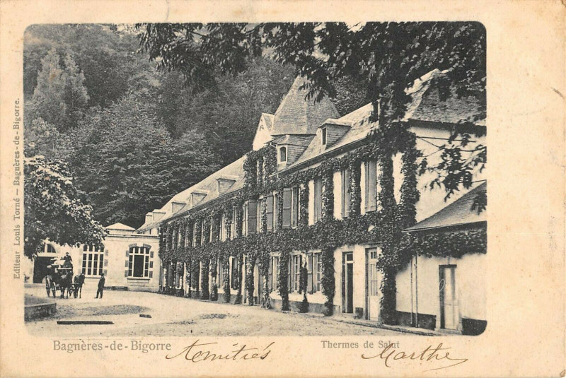 Carte postale ancienne Bagneres De Bigorre Thermes Du Salut