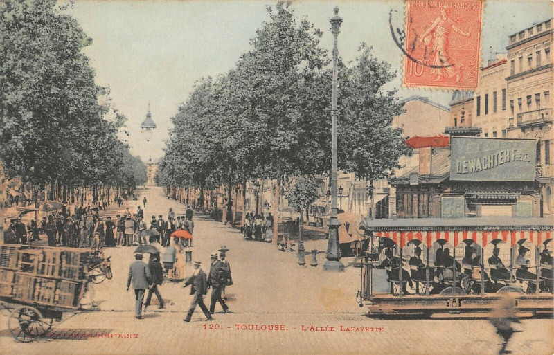 Carte postale ancienne Toulouse L'Allee Lafayette à Toulouse