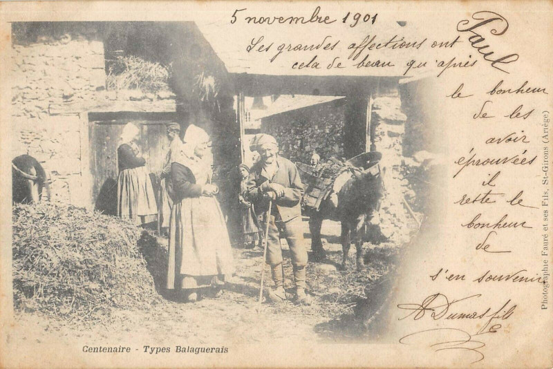 Carte postale ancienne Centenaire Types Balaguerais