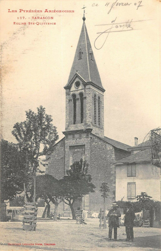 Carte postale ancienne Tarascon Eglise Sainte Quitterie