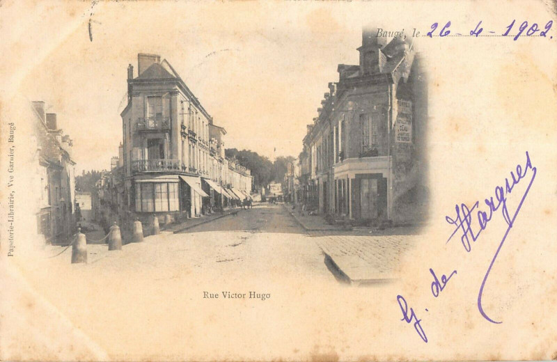 Carte postale ancienne Bauge Rue Victor Hugo