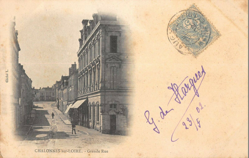 Carte postale ancienne Chalonnes Sur Loire Grande Rue à Chalonnes-sur-Loire