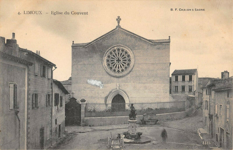 Carte postale ancienne Limoux Eglise Du Couvent à Limoux