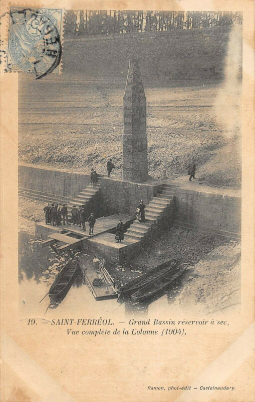 Carte postale ancienne Saint Ferreol Grand Bassin Reservoir A Sec