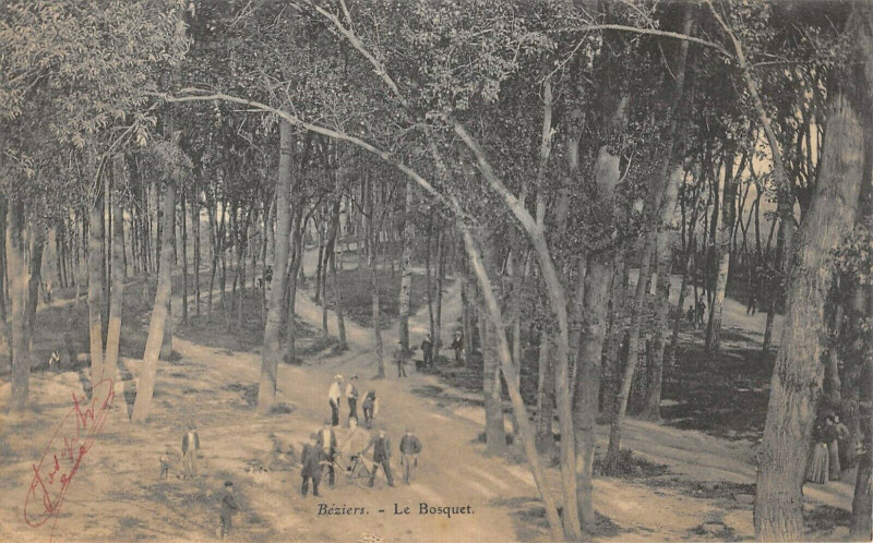 Carte postale ancienne Beziers Le Bosquet