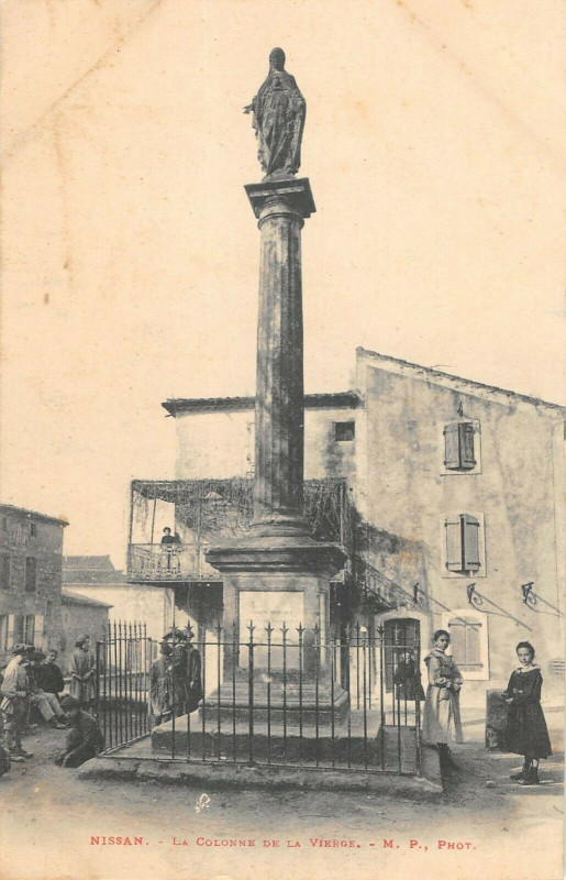 Carte postale ancienne Nissan La Colonne De La Vierge