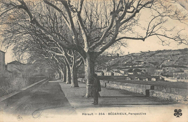 Carte postale ancienne Bedarieux Perspective