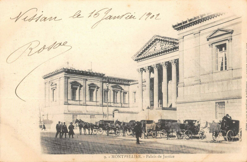 Carte postale ancienne Montpellier Le Palais De Justice à Montpellier