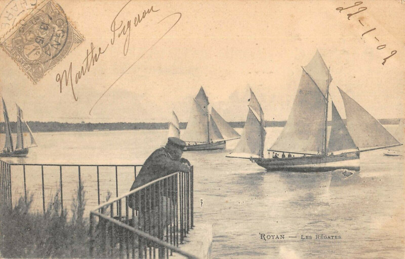 Carte postale ancienne Royan Les Regates à Royan