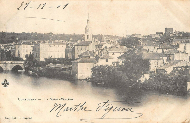 Carte postale ancienne Confolens Saint Maxime à Confolens