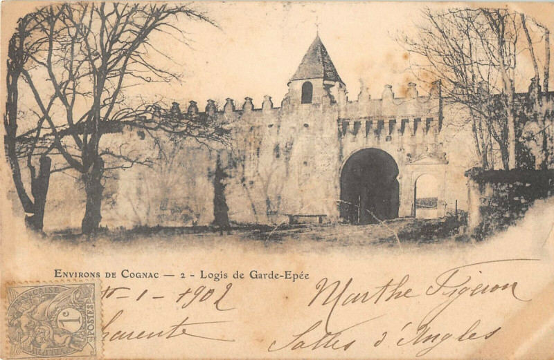 Carte postale ancienne Environs De Cognac Logis De Garde Epee à Cognac