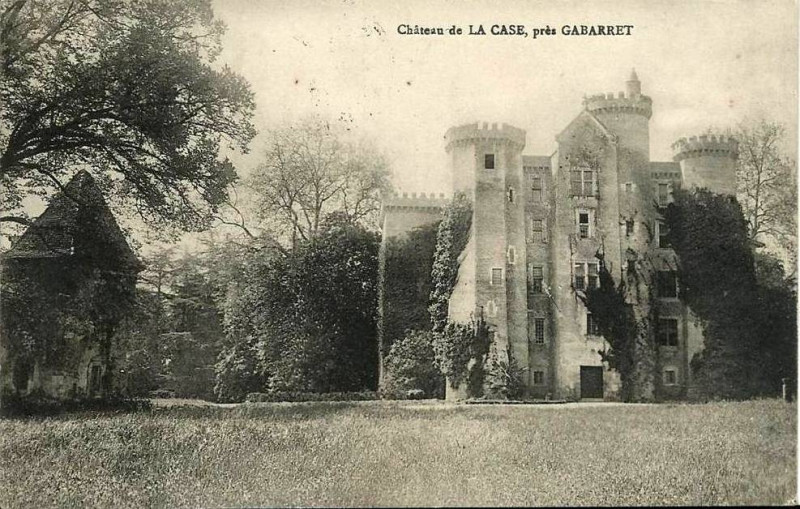 Carte postale ancienne Gabarret (Landes) - Château de la Caze 2