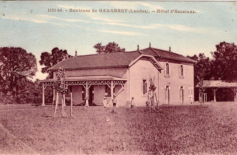 Carte postale ancienne Gabarret (Landes) - Hôtel d'Escalans