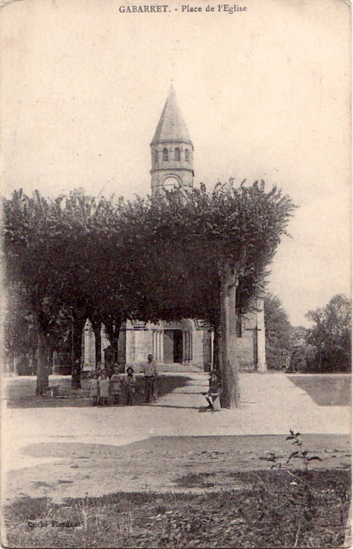 Carte postale ancienne Gabarret (Landes) - Eglise 2