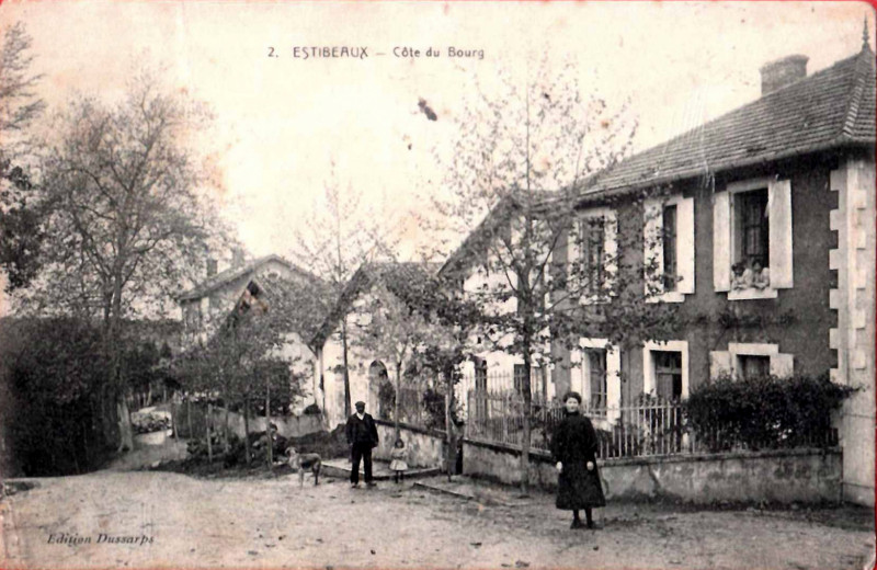 Carte postale ancienne Estibeaux (Landes) - Bourg 1