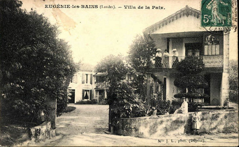 Carte postale ancienne Eugénie-les-bains (Landes) - Villa de la Paix 1 à Eugénie-les-Bains