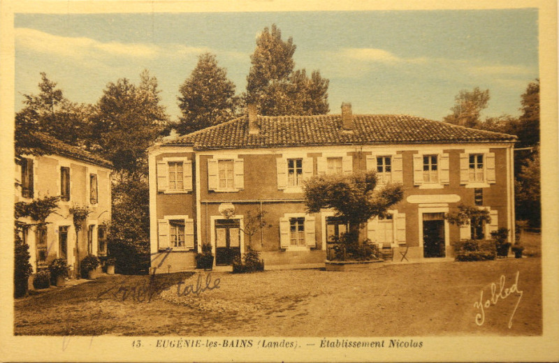 Carte postale ancienne Etablissement Nicolas à Eugénie-les-Bains