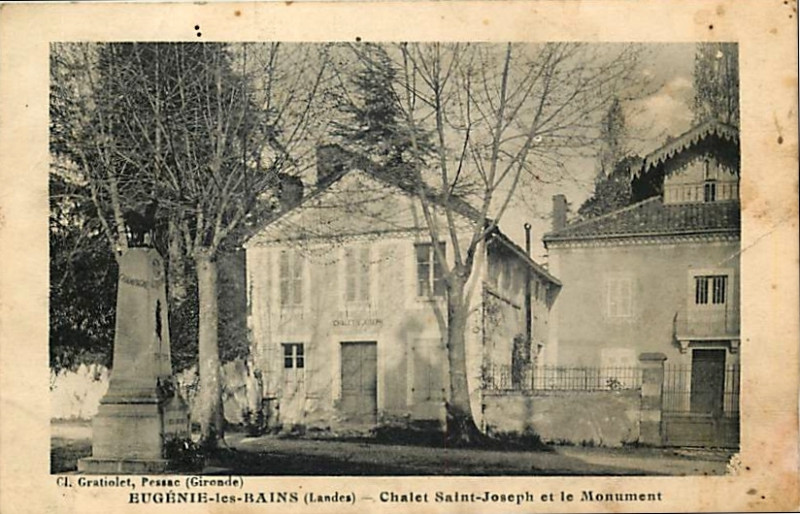 Carte postale ancienne Eugénie-les-bains (Landes) - Monument aux morts 2 à Eugénie-les-Bains