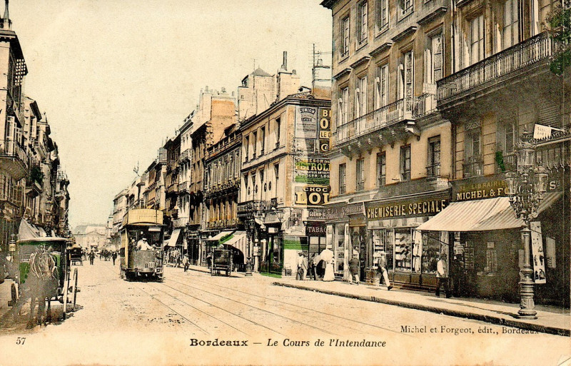 Carte postale ancienne Bordeaux - cours de l'Intendance 10 à Bordeaux