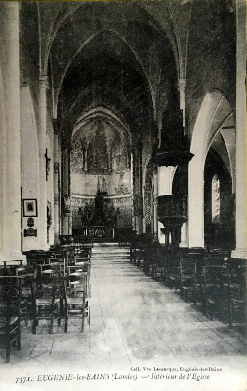 Carte postale ancienne Eugénie-les-bains (Landes) - Eglise 10