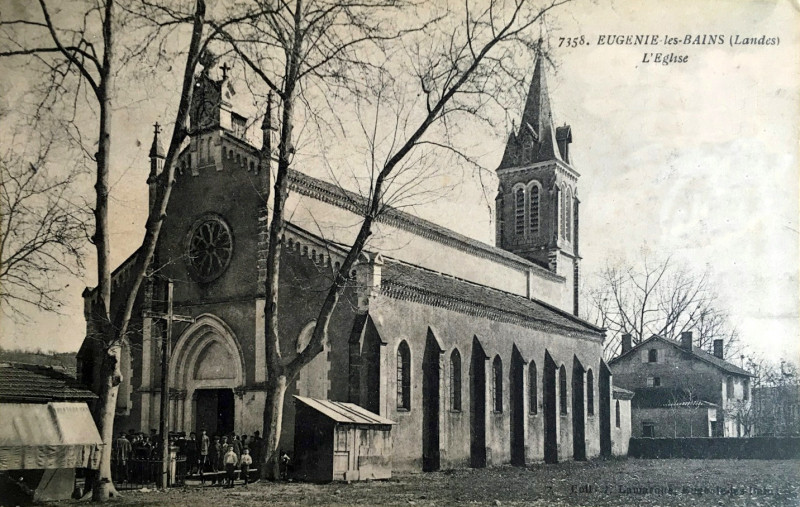 Carte postale ancienne Eugénie-les-bains (Landes) - Eglise 3