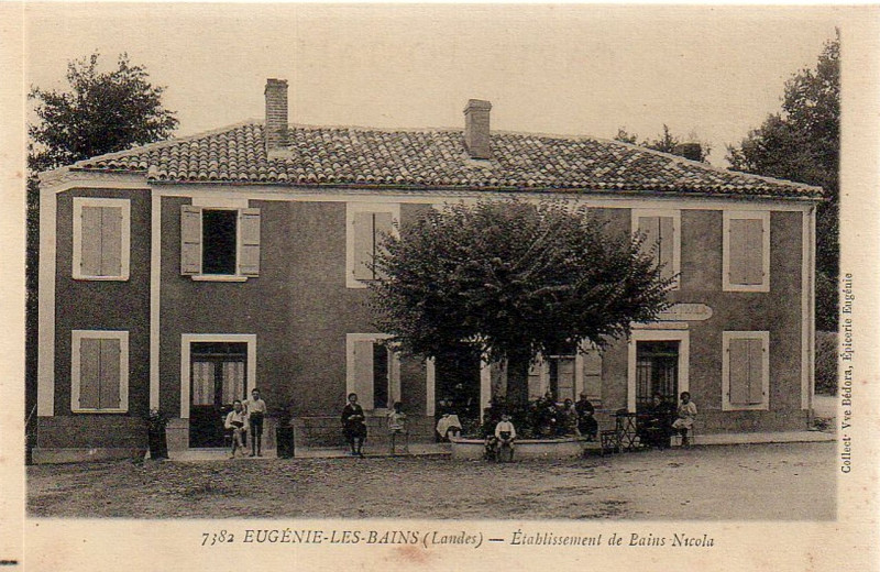Carte postale ancienne Eugénie-les-bains (Landes) - Hôtel Nicolas 2