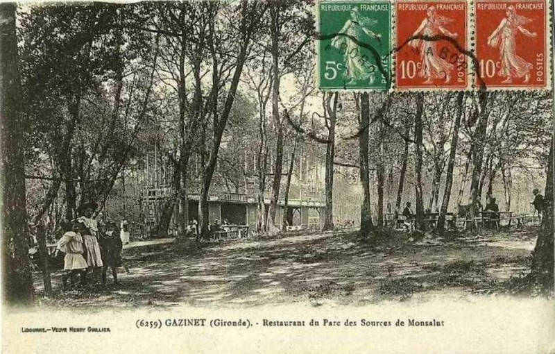 Carte postale ancienne Gazinet - Parc des sources de Monsalut (Restaurant) 1