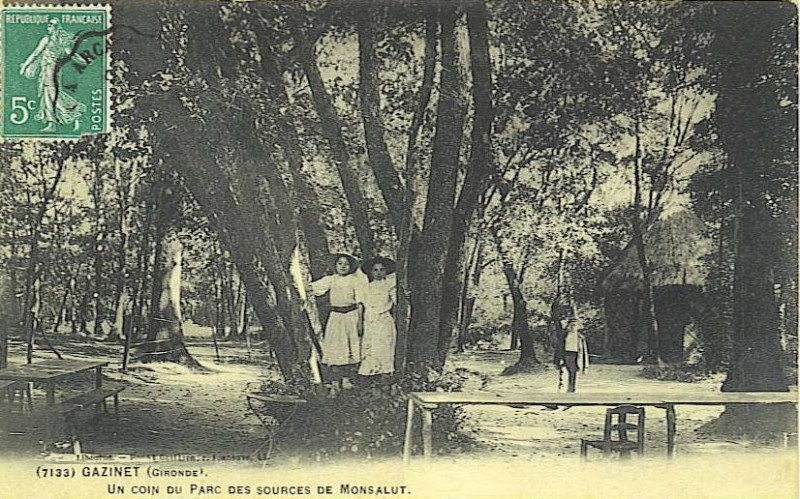 Carte postale ancienne Gazinet - Parc des sources de Monsalut (Restaurant) 21