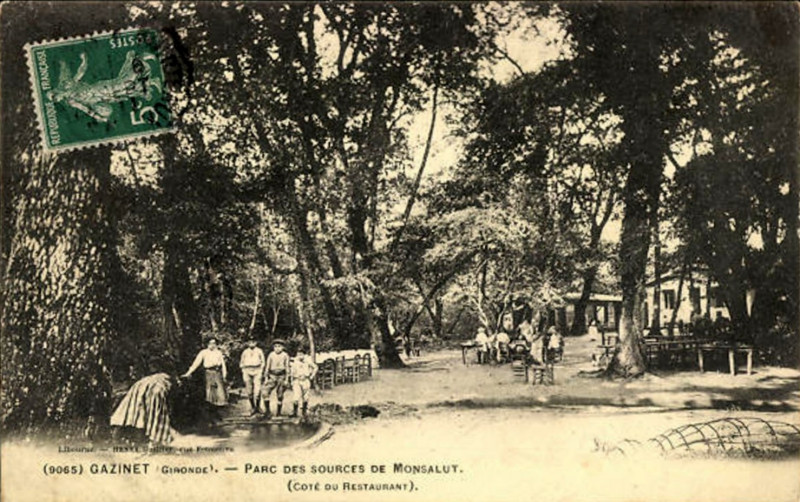 Carte postale ancienne Gazinet - Parc des sources de Monsalut (Restaurant) 23