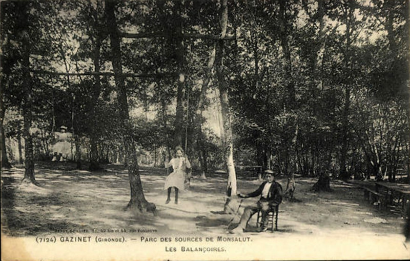 Carte postale ancienne Gazinet - Parc des sources de Monsalut (Restaurant) 3