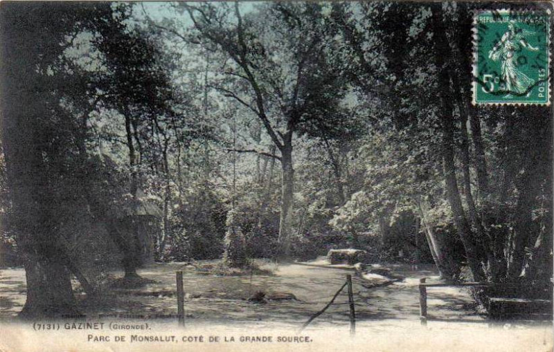 Carte postale ancienne Gazinet - Parc des sources de Monsalut 2