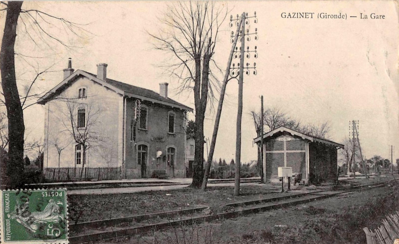 Carte postale ancienne Gazinet - Gare 3