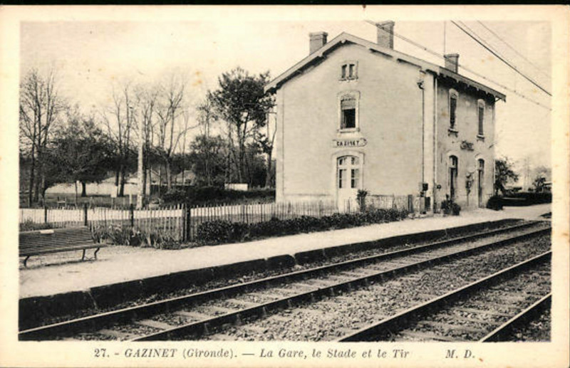 Carte postale ancienne Gazinet - Gare 4