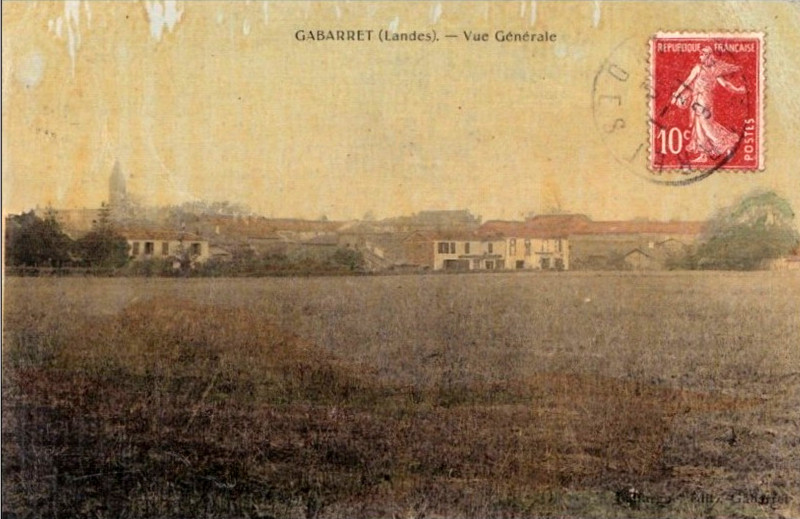 Carte postale ancienne Gabarret (Landes) - vue générale 2